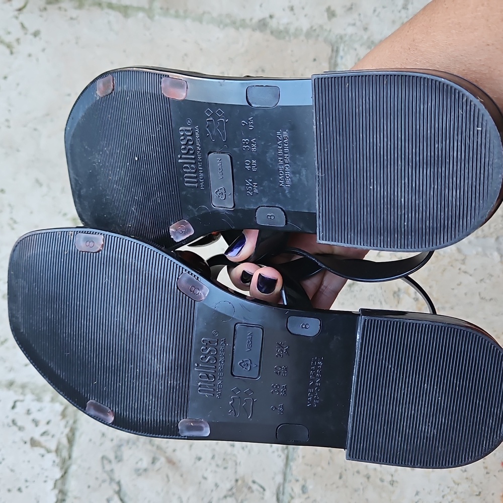 Melissa Tortoise Shell Jelly Sandals Size 9 - Picture 3 of 3